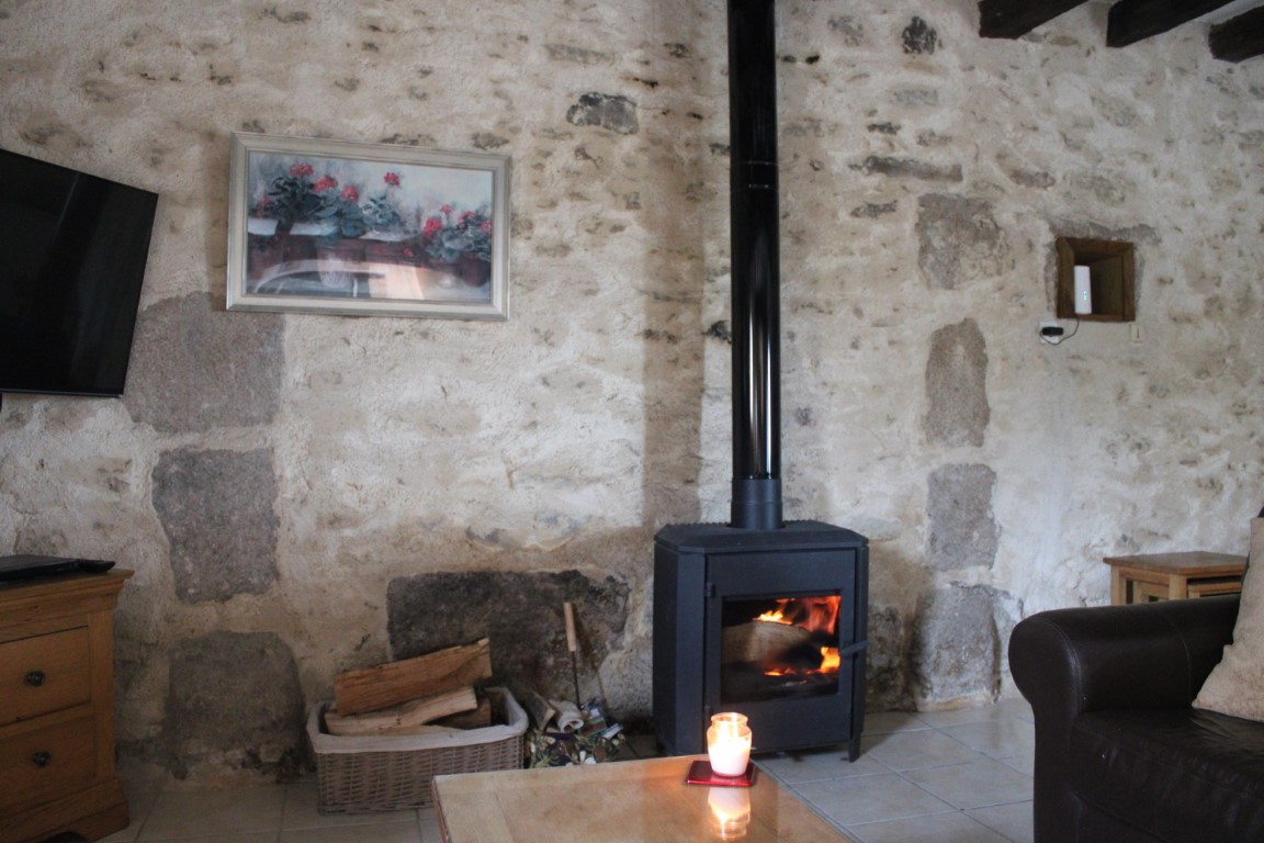 When it's cool outside it is always warm inside with a slow-burning log fire.
