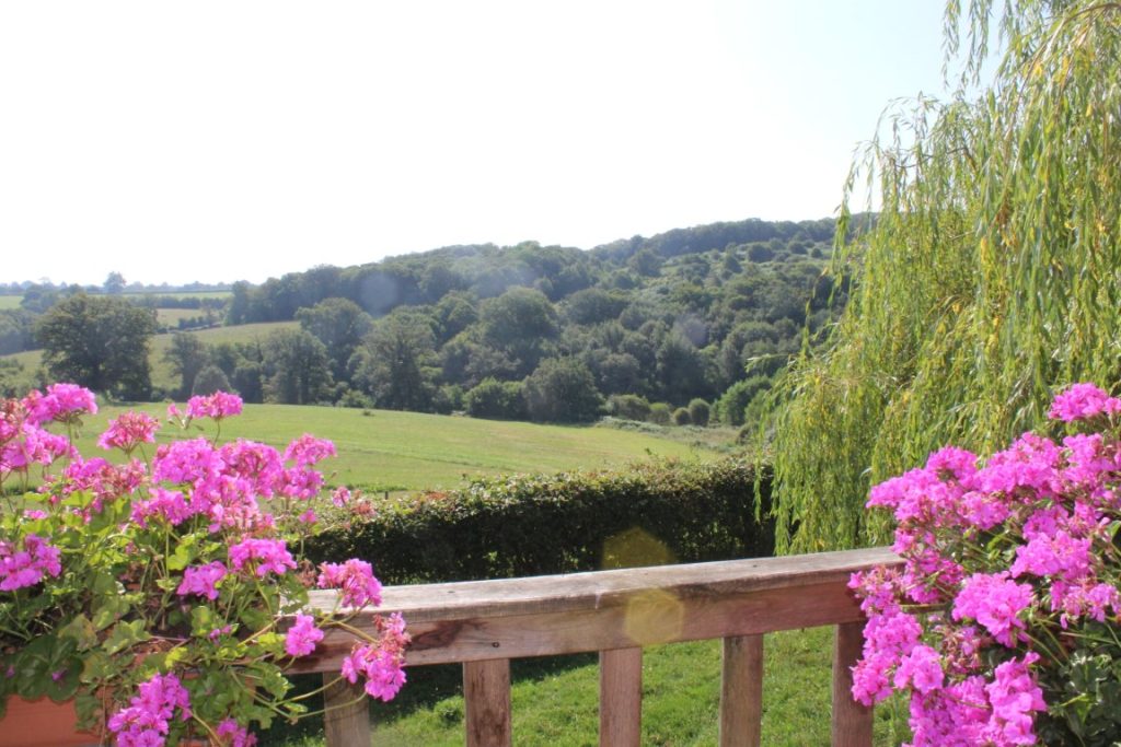 View from Willow Cottage balcony - Vue du balcon de gite de saule