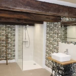 Large separate walk-in shower cubicle