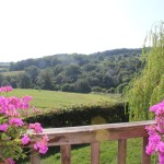 View from Willow Cottage balcony - Vue du balcon de gite de saule